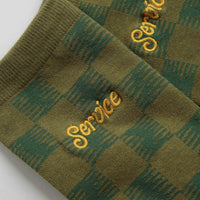 Service Works Checker Socks in Green Checker thumbnail