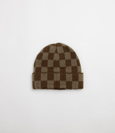 Service Works Chunky Check Beanie - Brown