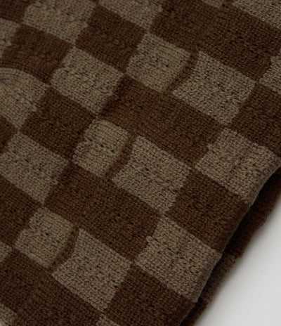 Service Works Chunky Check Beanie - Brown