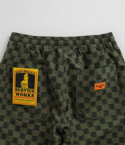 Service Works Classic Chef Pants - Green Checker