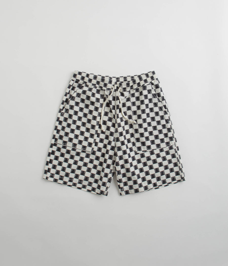 Service Works Classic Chef Shorts in Black and White Checker