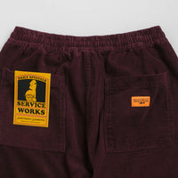 Service Works Classic Corduroy Chef Pants in Plum thumbnail