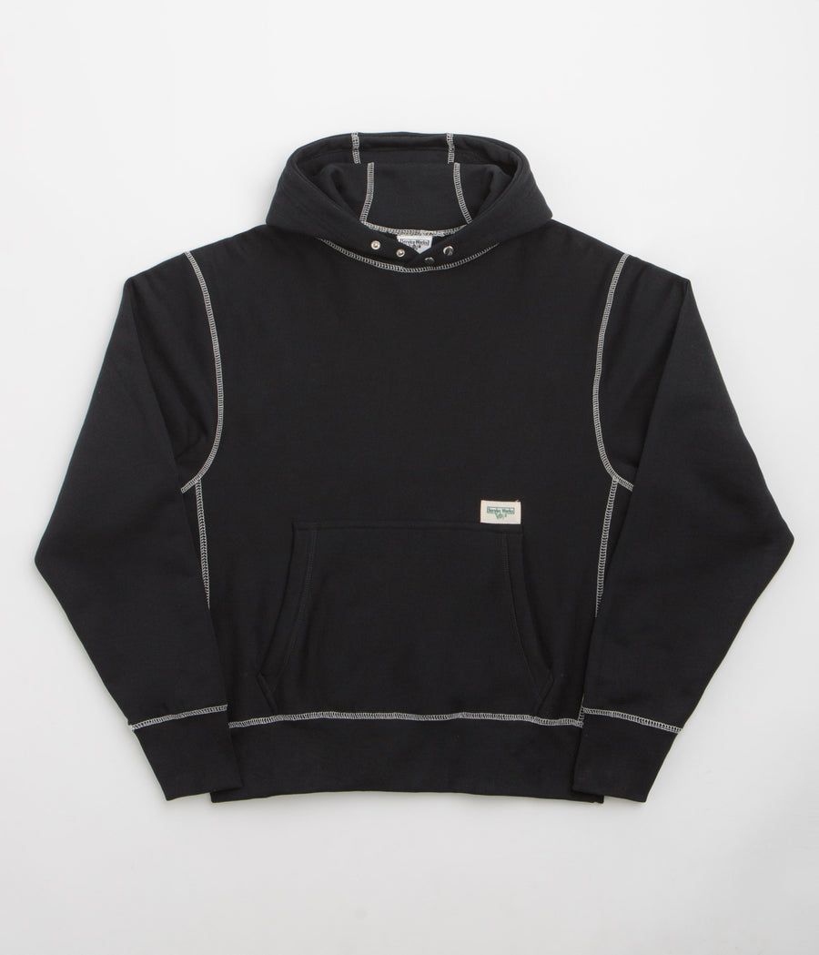 Service Works Contrast Stitch Hoodie - Black