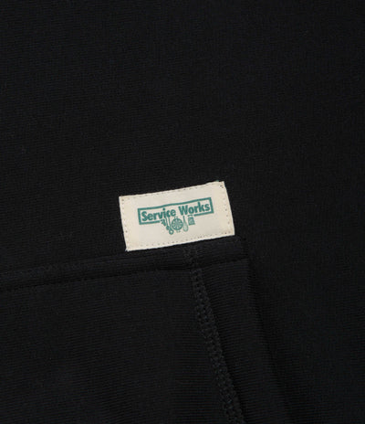 Service Works Contrast Stitch Hoodie - Black