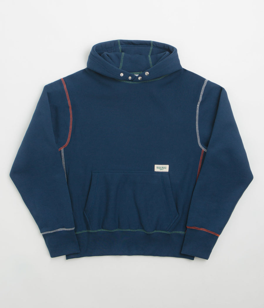 Service Works Contrast Stitch Hoodie - Navy
