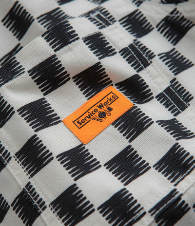 Service Works Coverall Jacket - Black / White Checker