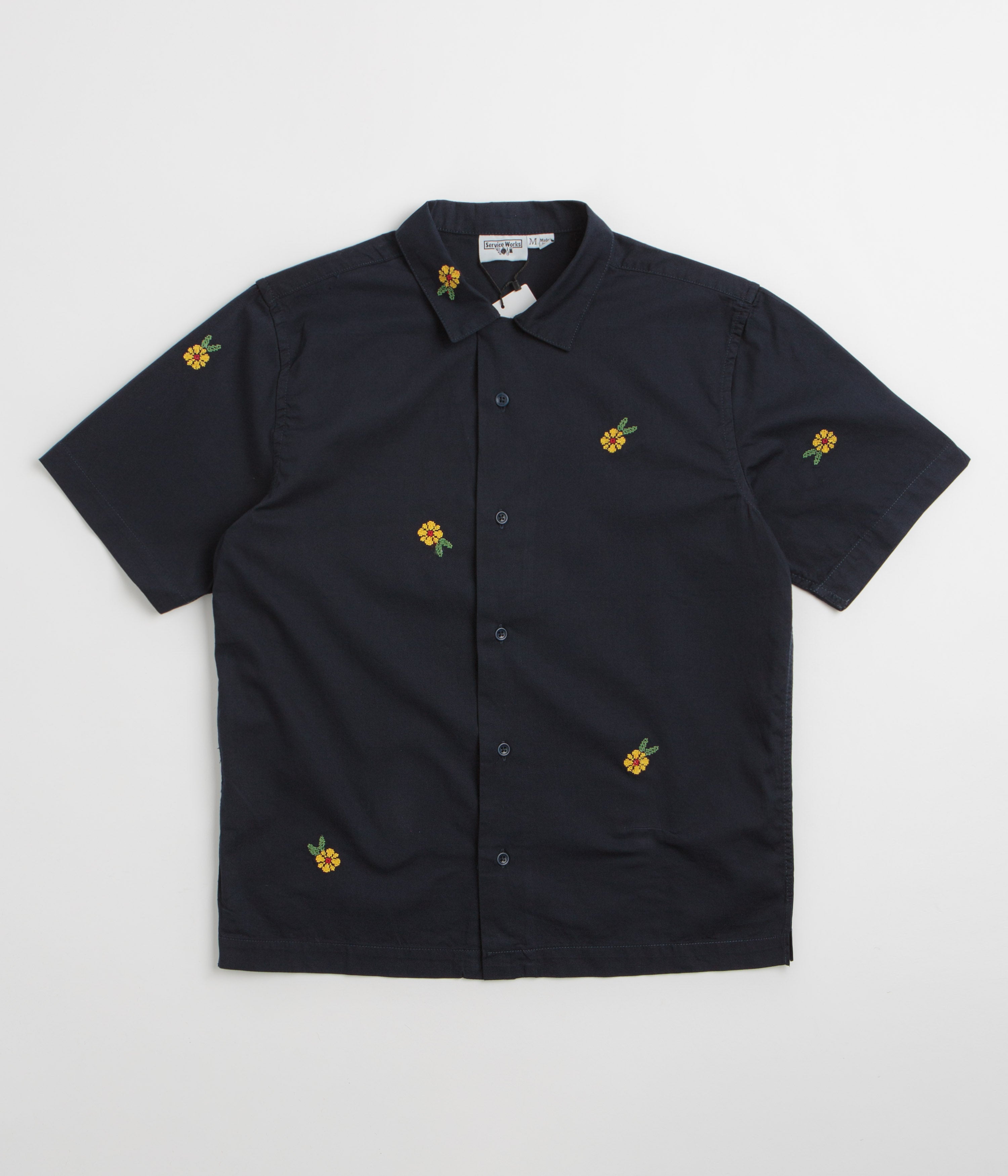 Service Works Cross Stitch Short Sleeve Shirt - Dark Navy