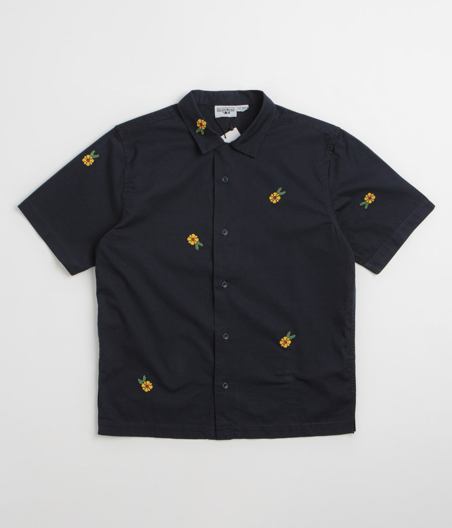 Service Works Cross Stitch Short Sleeve Shirt - Dark Navy