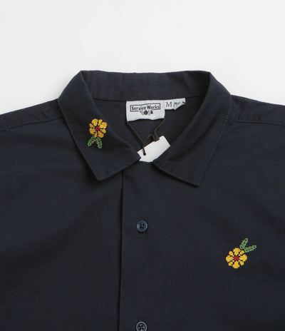 Service Works Cross Stitch Short Sleeve Shirt - Dark Navy