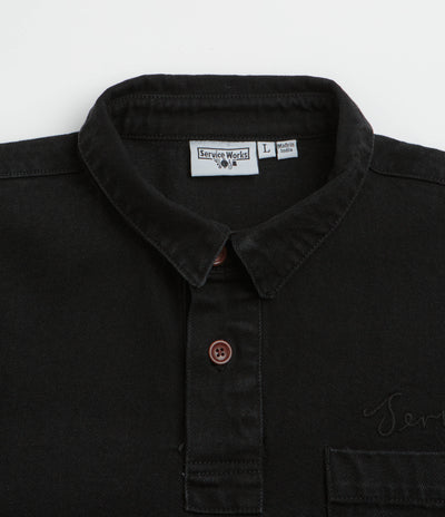 Service Works Denim Script Popover Shirt - Dark Wash