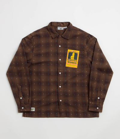 Service Works Drag Stitch Resort Shirt - Brown