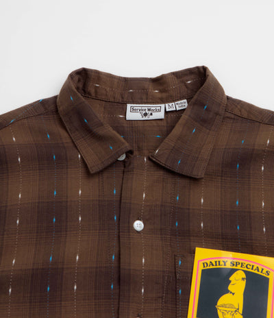 Service Works Drag Stitch Resort Shirt - Brown