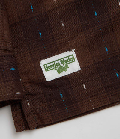 Service Works Drag Stitch Resort Shirt - Brown