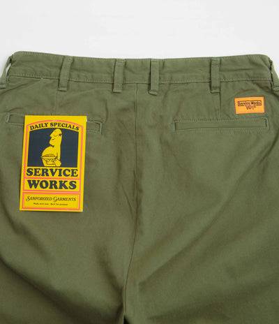 Service Works Drill Part Timer Shorts in Olive