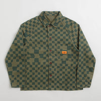 Service Works Drill Printed FOH Jacket in Olive Checker thumbnail