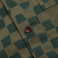 Service Works Drill Printed FOH Jacket in Olive Checker thumbnail