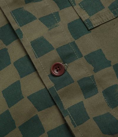 Service Works Drill Printed FOH Jacket in Olive Checker