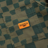 Service Works Drill Printed FOH Jacket in Olive Checker thumbnail