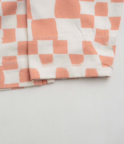 Service Works Drill Printed FOH Jacket in Salmon Checker