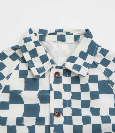 Service Works Drill Printed FOH Jacket - Teal Checker