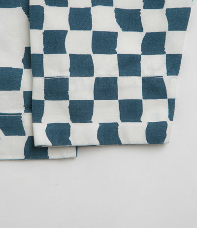 Service Works Drill Printed FOH Jacket - Teal Checker