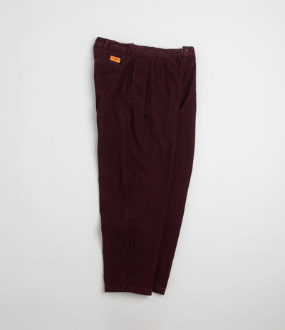 Service Works Fine Cord Part Timer Pants - Burgundy