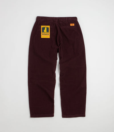Service Works Fine Cord Part Timer Pants - Burgundy