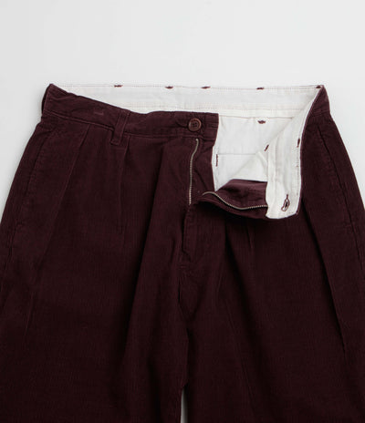 Service Works Fine Cord Part Timer Pants - Burgundy