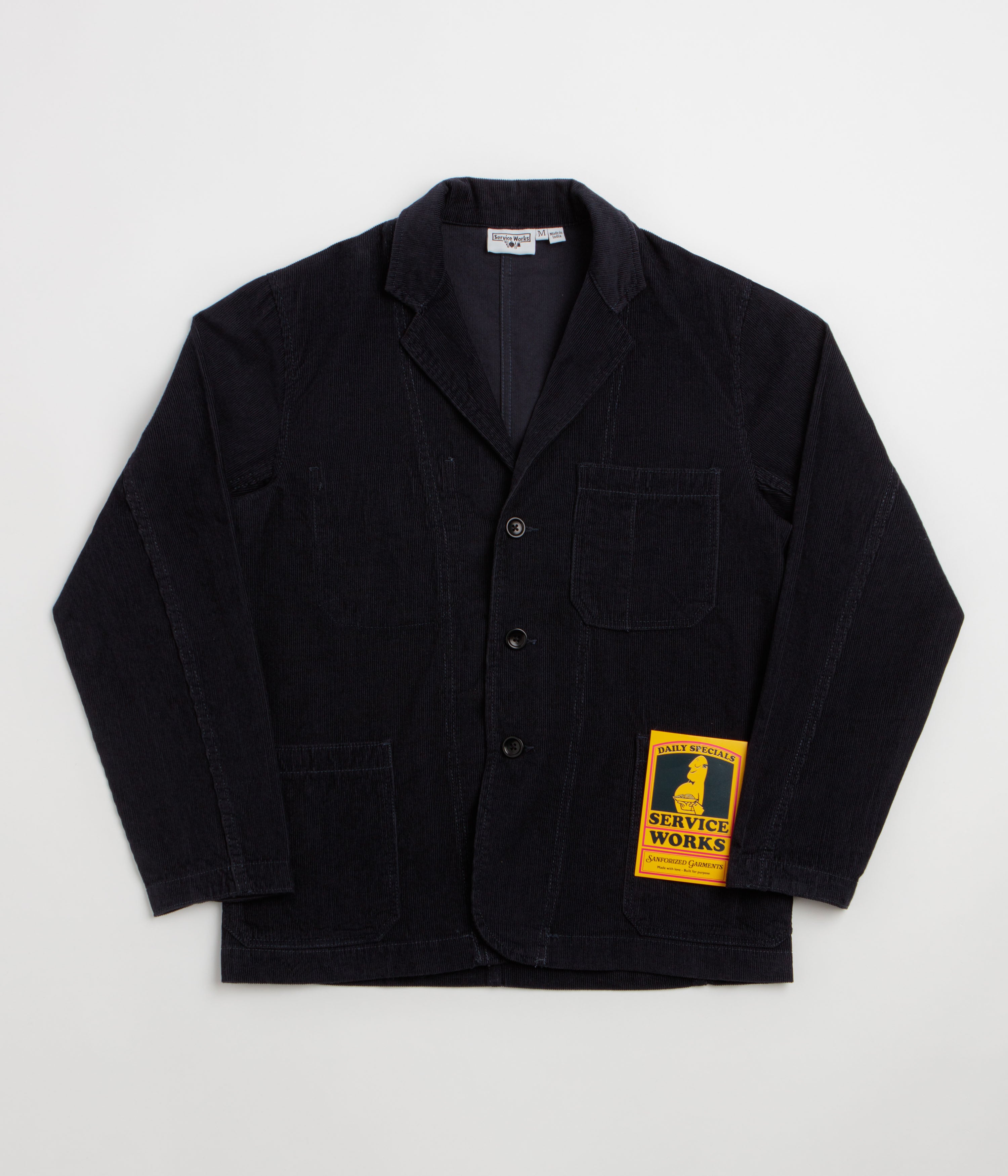 Service Works Fine Cord Server Suit Jacket - Dark Navy