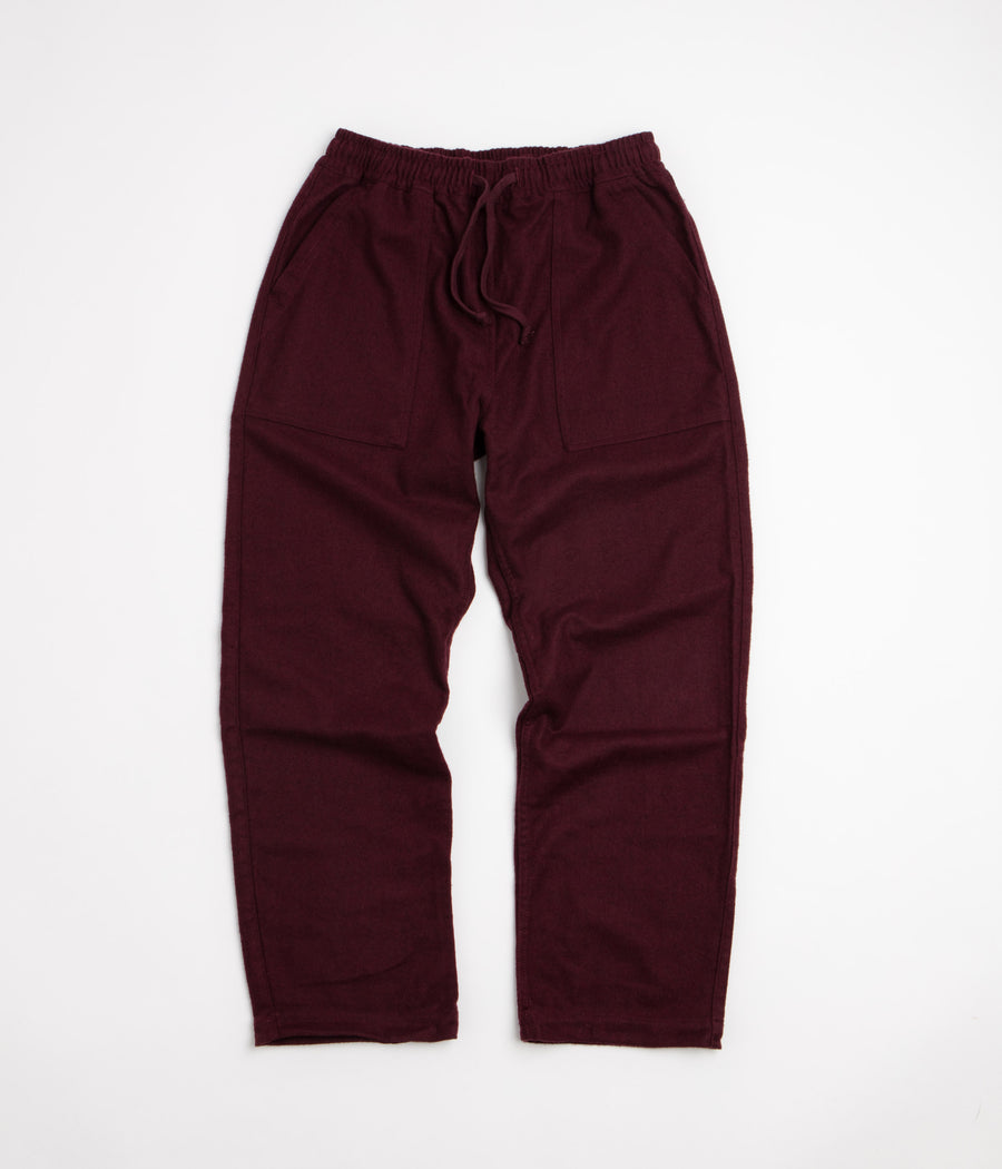 Service Works Flannel Chef Pants - Burgundy