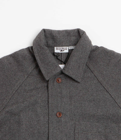 Service Works Flannel FOH Overshirt - Charcoal