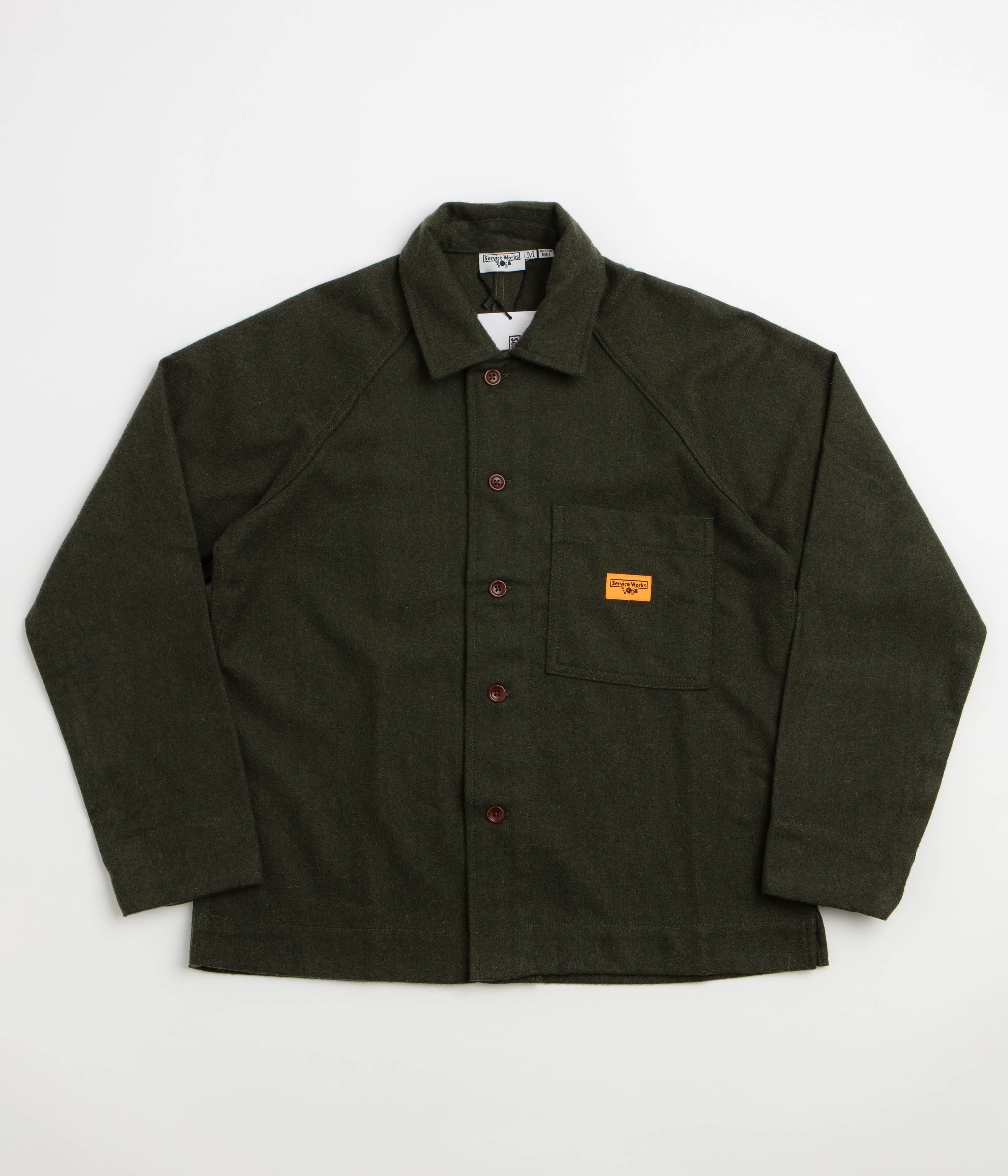 Service Works Flannel FOH Overshirt in Forest