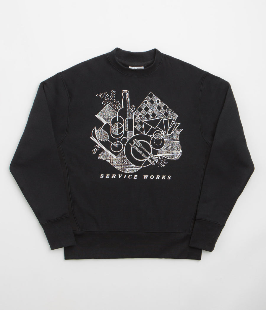 Service Works Frequent Flyer Crewneck Sweatshirt - Black