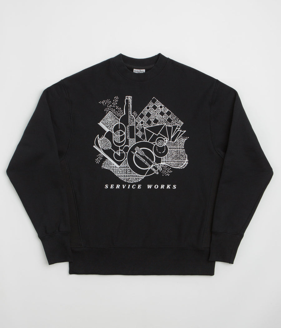 Service Works Frequent Flyer Crewneck Sweatshirt - Black