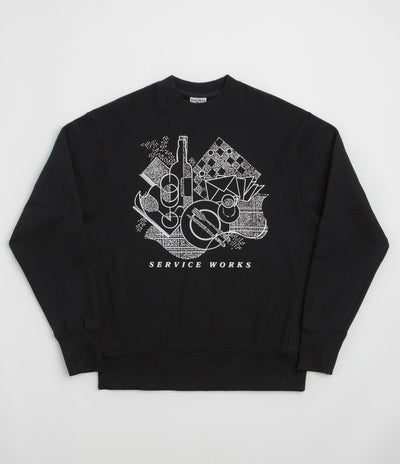 Service Works Frequent Flyer Crewneck Sweatshirt - Black