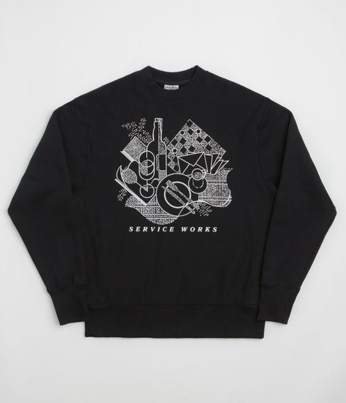 Service Works Frequent Flyer Crewneck Sweatshirt - Black