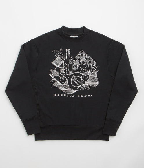 Service Works Frequent Flyer Crewneck Sweatshirt - Black