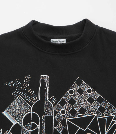 Service Works Frequent Flyer Crewneck Sweatshirt - Black