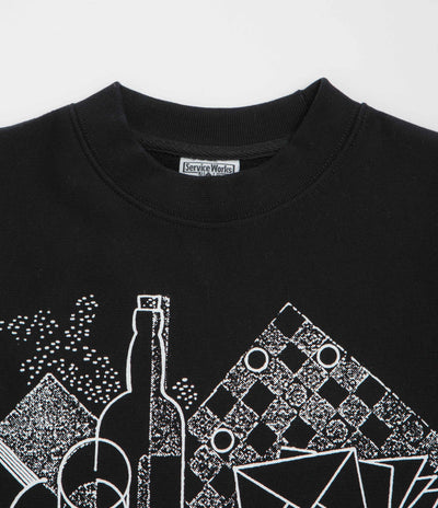 Service Works Frequent Flyer Crewneck Sweatshirt - Black