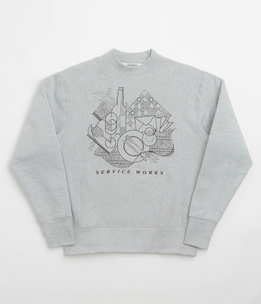 Service Works Frequent Flyer Crewneck Sweatshirt - Heather Grey