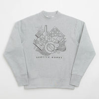 Service Works Frequent Flyer Crewneck Sweatshirt - Heather Grey thumbnail