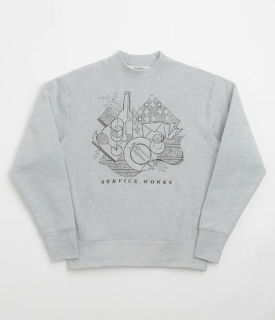 Service Works Frequent Flyer Crewneck Sweatshirt - Heather Grey