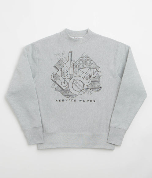Service Works Frequent Flyer Crewneck Sweatshirt - Heather Grey