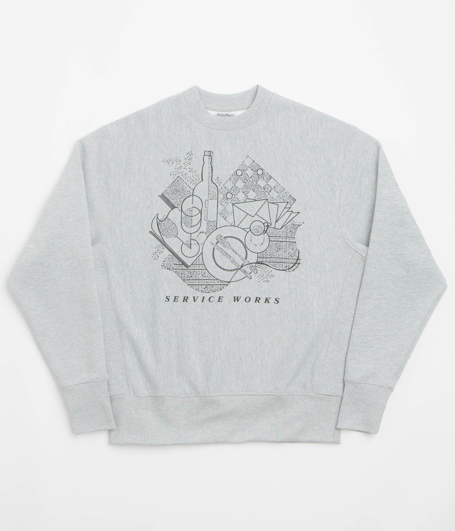 Service Works Frequent Flyer Crewneck Sweatshirt - Heather Grey