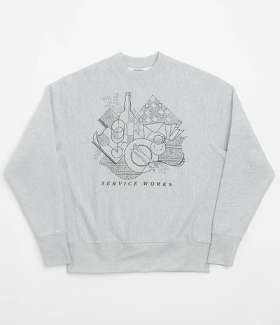 Service Works Frequent Flyer Crewneck Sweatshirt - Heather Grey
