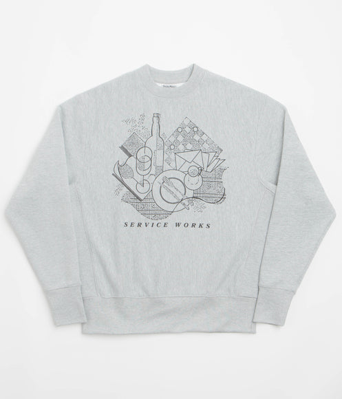 Service Works Frequent Flyer Crewneck Sweatshirt - Heather Grey