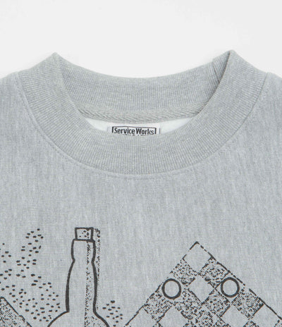 Service Works Frequent Flyer Crewneck Sweatshirt - Heather Grey