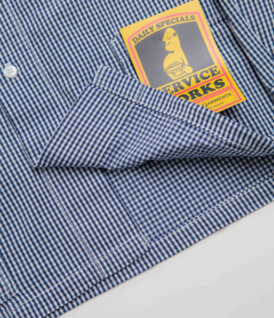 Service Works Gingham Waiter Shirt - Blue