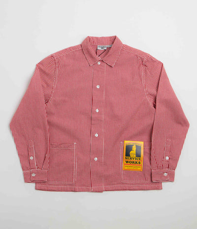 Service Works Gingham Waiter Shirt - Red