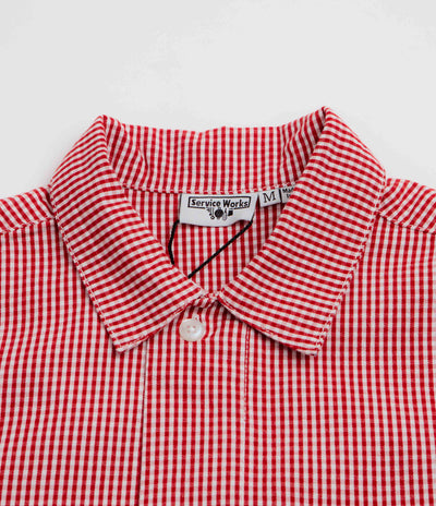 Service Works Gingham Waiter Shirt - Red